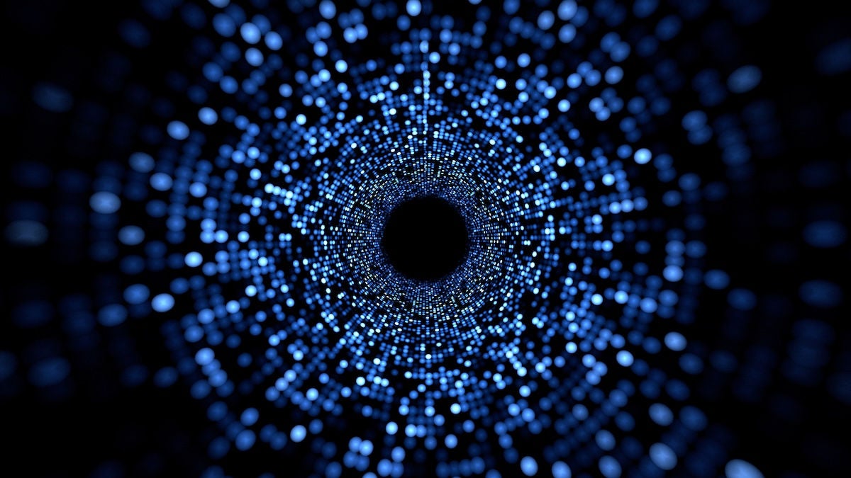 藍色科技線條在智慧城市