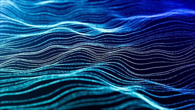 Motion Abstract background,Abstract Wave line Infinite Loop for Business science and Technology