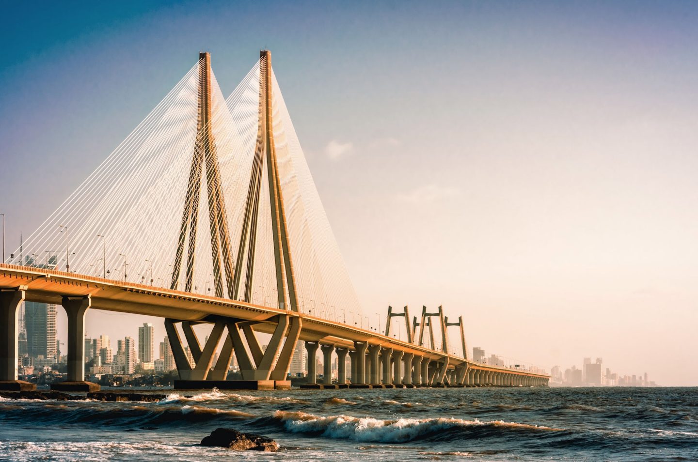 View of Bandra Worli Sea link, Mumbai