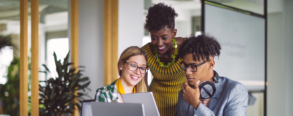 Business team working together