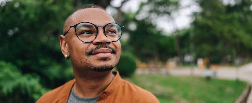 Man enjoying a nice day in the park