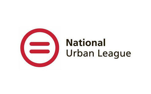 National Urban League red circle with two horizontal red lines logo