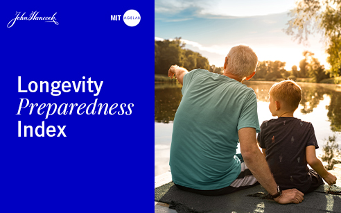 Grandfather fishing off dock with grandson