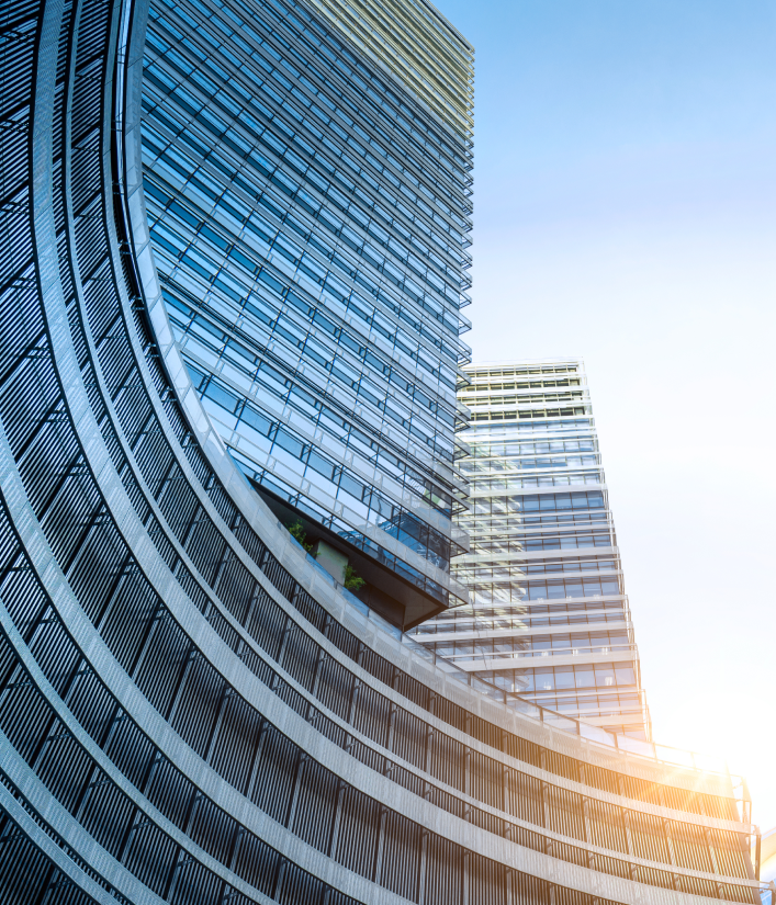 Close-up of high-rise buildings