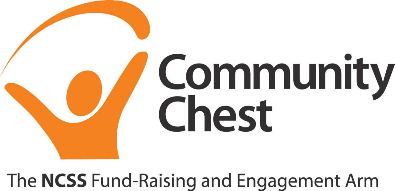  Community Chest logo orange and text 