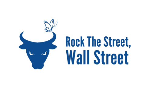 Rock the street, Wall street bull with butterfly logo